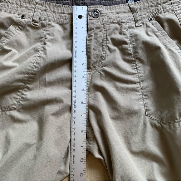 Kuhl Mountain Culture Women's 10 Khaki Capris Cropped Pants Embroidered Outdoor - Picture 12 of 16